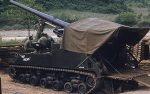 Korea-Krieg / Korean War - Selbstfahrlafette M40 155 mm / Gun Motor Carriage GMC M40 6.1 Inch