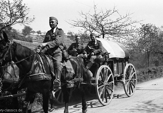 Wehrmacht Heer Pferdegespanne – Versorgung / Transport - 34. Infanteriedivision Einmarsch Luxemburg 10.05.1940