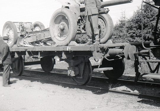 Deutsche Reichsbahn / Wehrmacht - Militärtransporte - Schwere Feldhaubitze sFH 396 12,2 cm - Ex Sowjetische Feldhaubitze 122 mm M1938 / M-30