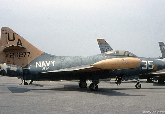 US NAVY / United States Navy Grumman F9F / F-9 Cougar