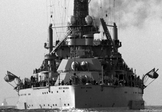 US NAVY / United States Navy Schlachtschiff Colorado-Klasse / Battleship Colorado-Class - USS West Virginia BB-48