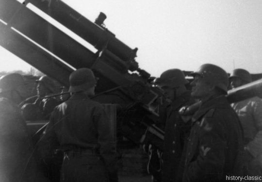 Wehrmacht Heer / Luftwaffe Flugabwehrkanone FLAK 18 8,8 cm / 88 mm (KRUPP) Flakstellung Frankfurt am Main Sachsenhausen Oberrand
