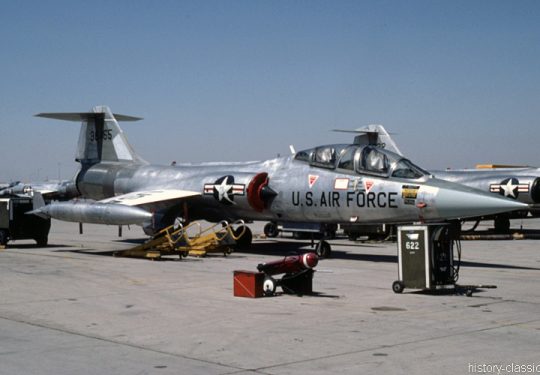 USAF United States Air Force Lockheed TF-104G Starfighter - Starfighter of the German Air Force with US-Markings