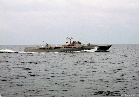 Bundesmarine Schnellboot Typ 140 Jaguar-Klasse / Federal German Navy Fast Attack Craft - P6084 Alk