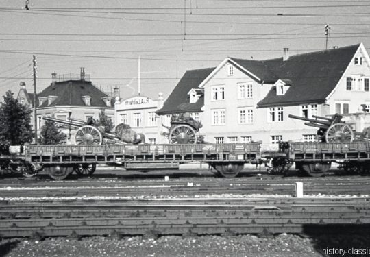 Deutsche Reichsbahn / Wehrmacht - Militärtransporte - Leichte Feldhaubitze leFH 18 10,5 cm