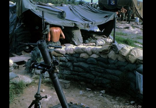 US ARMY / United States Army Mörser / Mortar M29 3.2 inch 81 mm - Vietnam-Krieg / Vietnam War